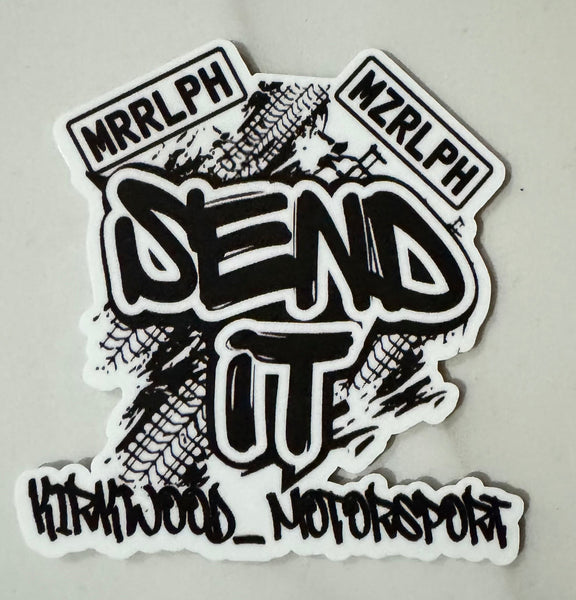 Kirkwood Motorsport sticker send it